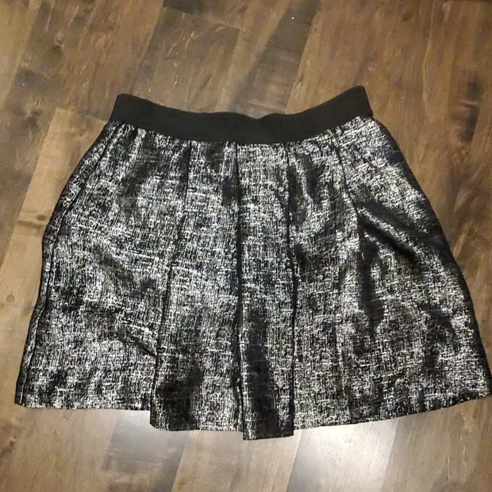 Black metallic skirt